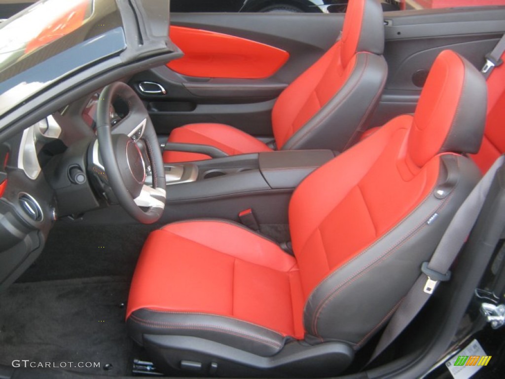 Inferno Orange/Black Interior 2011 Chevrolet Camaro LT Convertible Photo #51597535