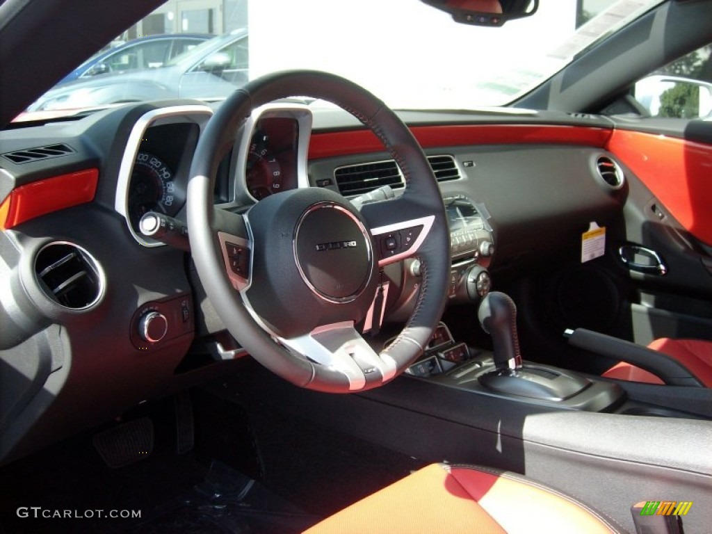 2011 Chevrolet Camaro SS/RS Convertible Inferno Orange/Black Dashboard Photo #51598987