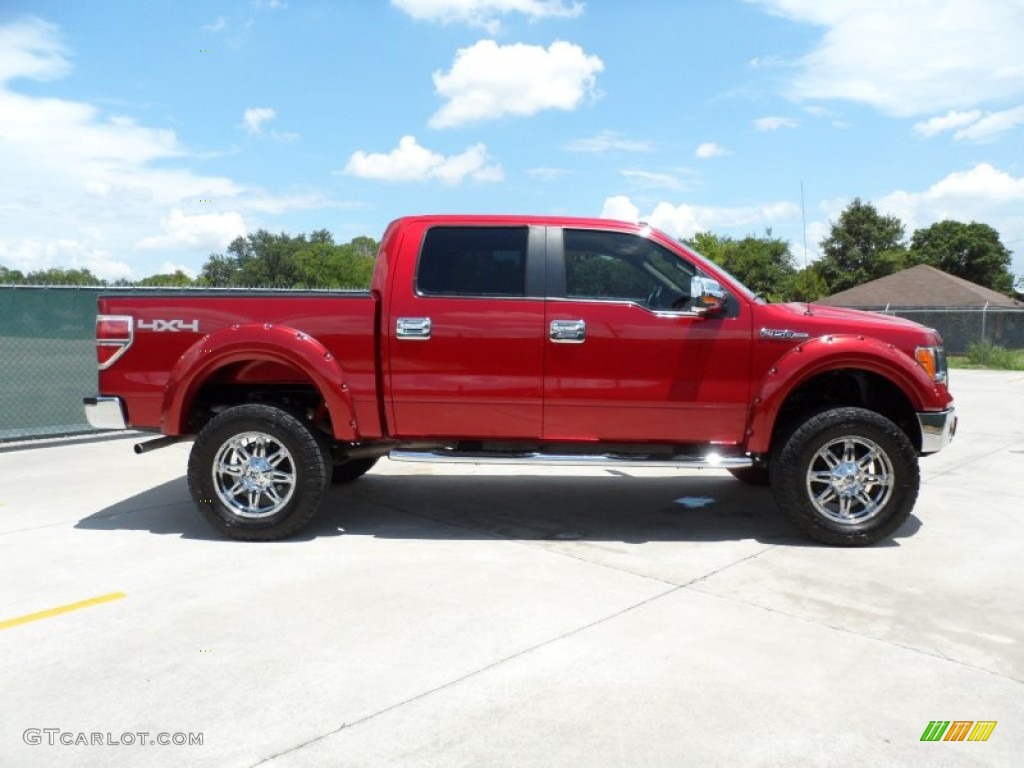 Red Candy Metallic 2010 Ford F150 Lariat SuperCrew 4x4 Exterior Photo #51599806