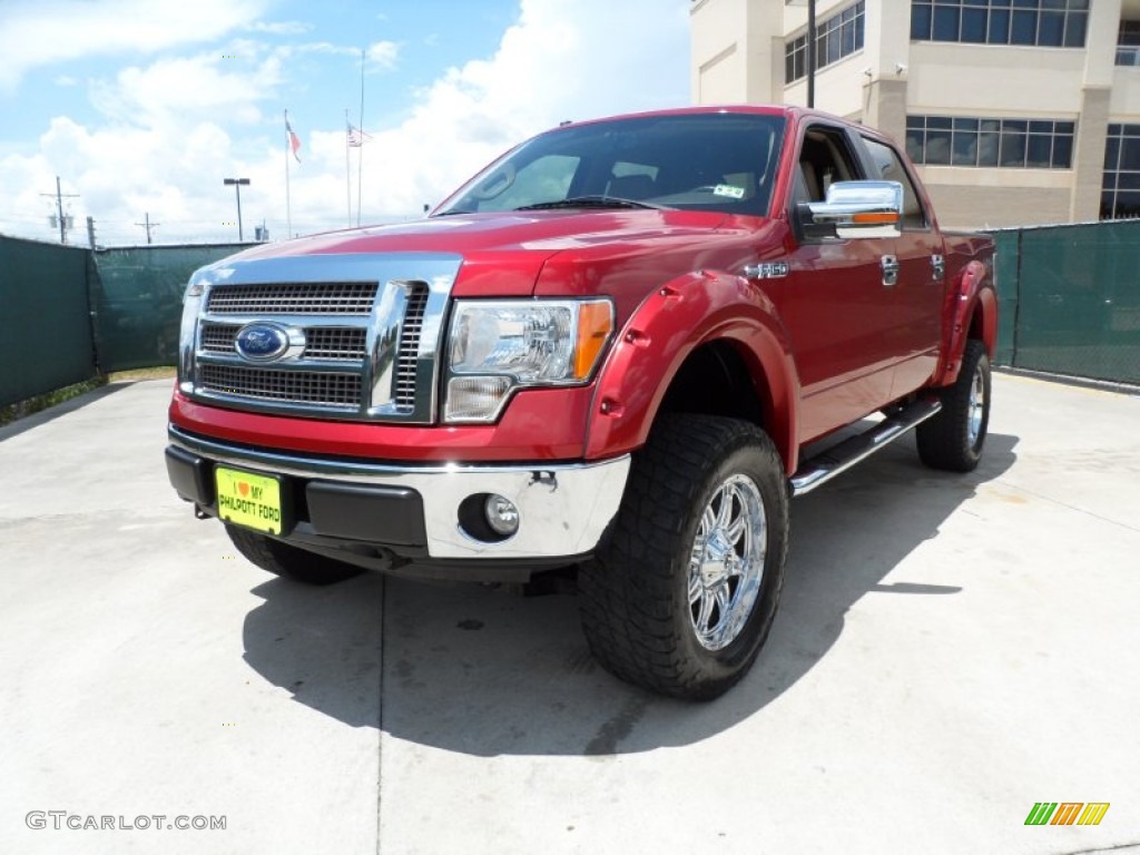 Red Candy Metallic 2010 Ford F150 Lariat SuperCrew 4x4 Exterior Photo #51599884