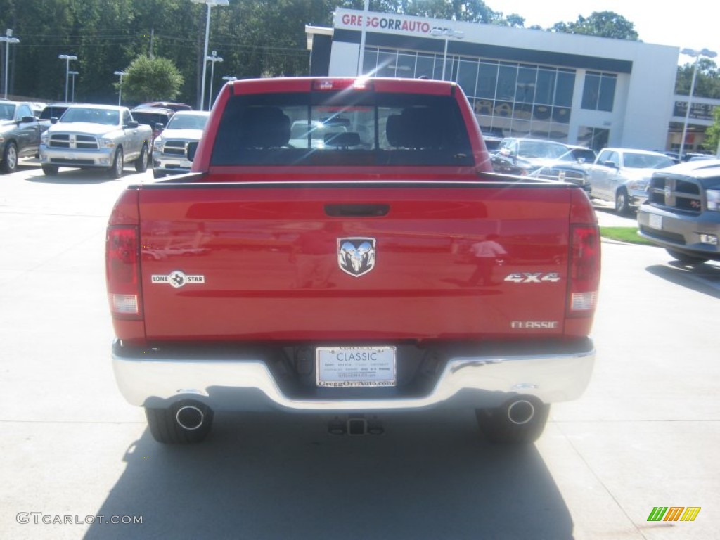 2011 Ram 1500 Lone Star Crew Cab 4x4 - Flame Red / Dark Slate Gray/Medium Graystone photo #4