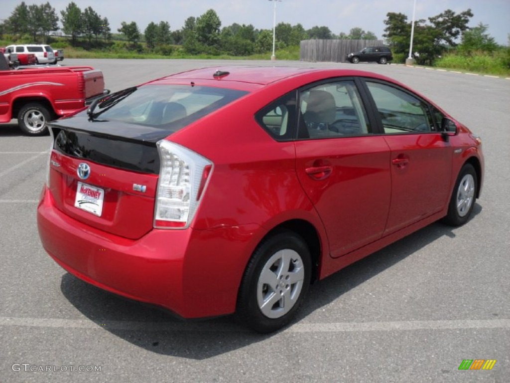 2010 Prius Hybrid II - Barcelona Red Metallic / Bisque photo #4