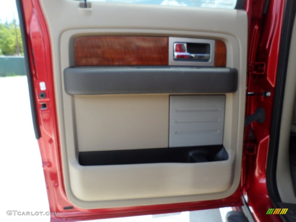 2010 F150 Lariat SuperCrew 4x4 - Red Candy Metallic / Tan photo #41