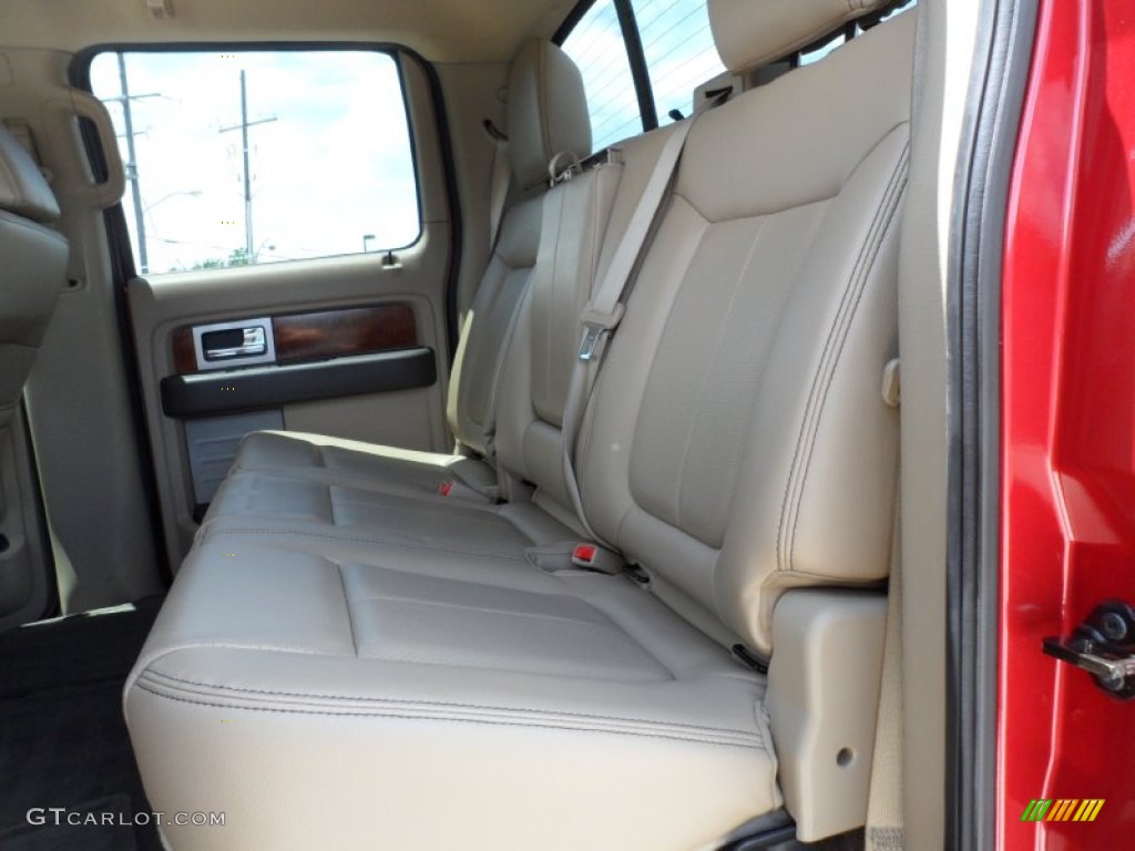 2010 F150 Lariat SuperCrew 4x4 - Red Candy Metallic / Tan photo #42