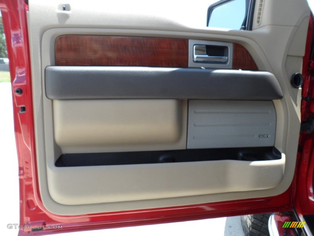 2010 F150 Lariat SuperCrew 4x4 - Red Candy Metallic / Tan photo #43