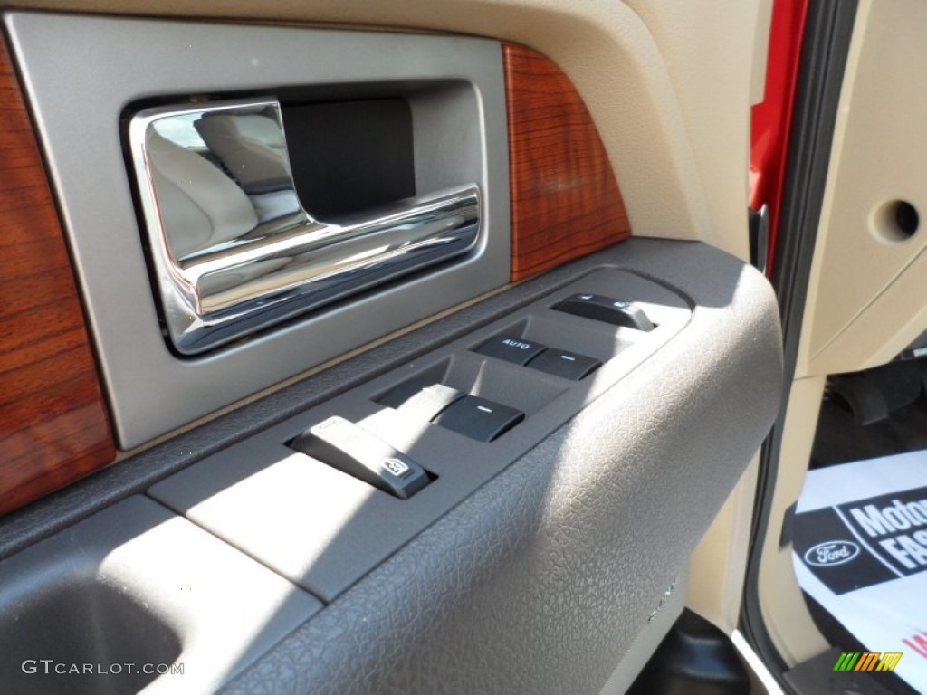 2010 F150 Lariat SuperCrew 4x4 - Red Candy Metallic / Tan photo #44