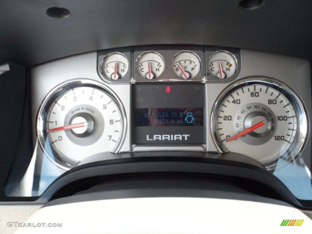 2010 F150 Lariat SuperCrew 4x4 - Red Candy Metallic / Tan photo #56