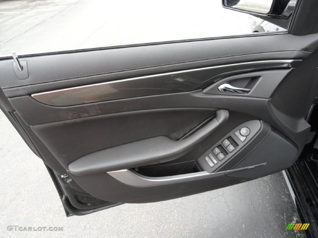 2011 Cadillac CTS 4 3.0 AWD Sedan Ebony Door Panel Photo #51600808