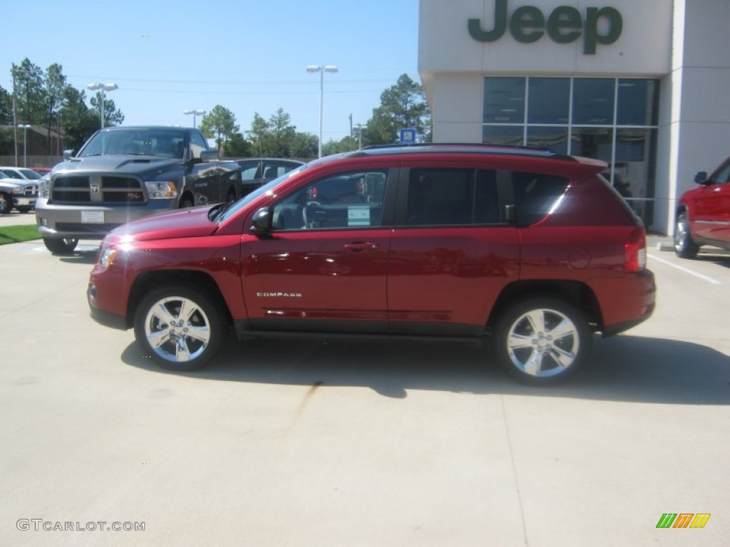 2011 Compass 2.4 Limited - Deep Cherry Red Crystal Pearl / Dark Slate Gray/Light Pebble Beige photo #2