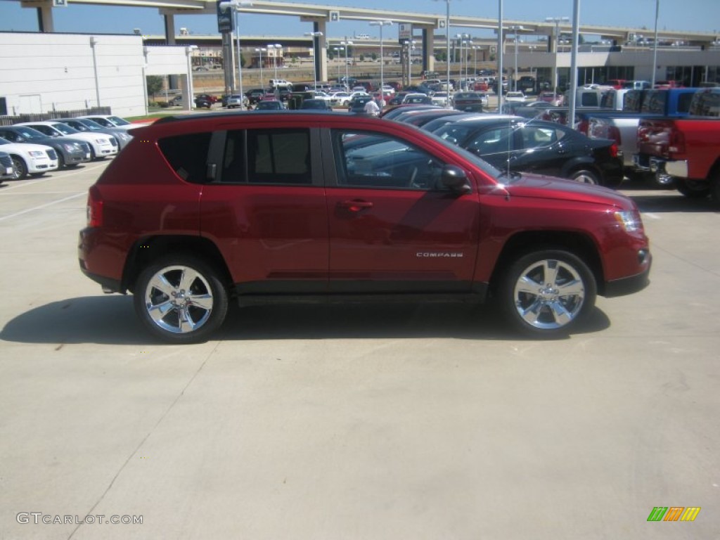 2011 Compass 2.4 Limited - Deep Cherry Red Crystal Pearl / Dark Slate Gray/Light Pebble Beige photo #6