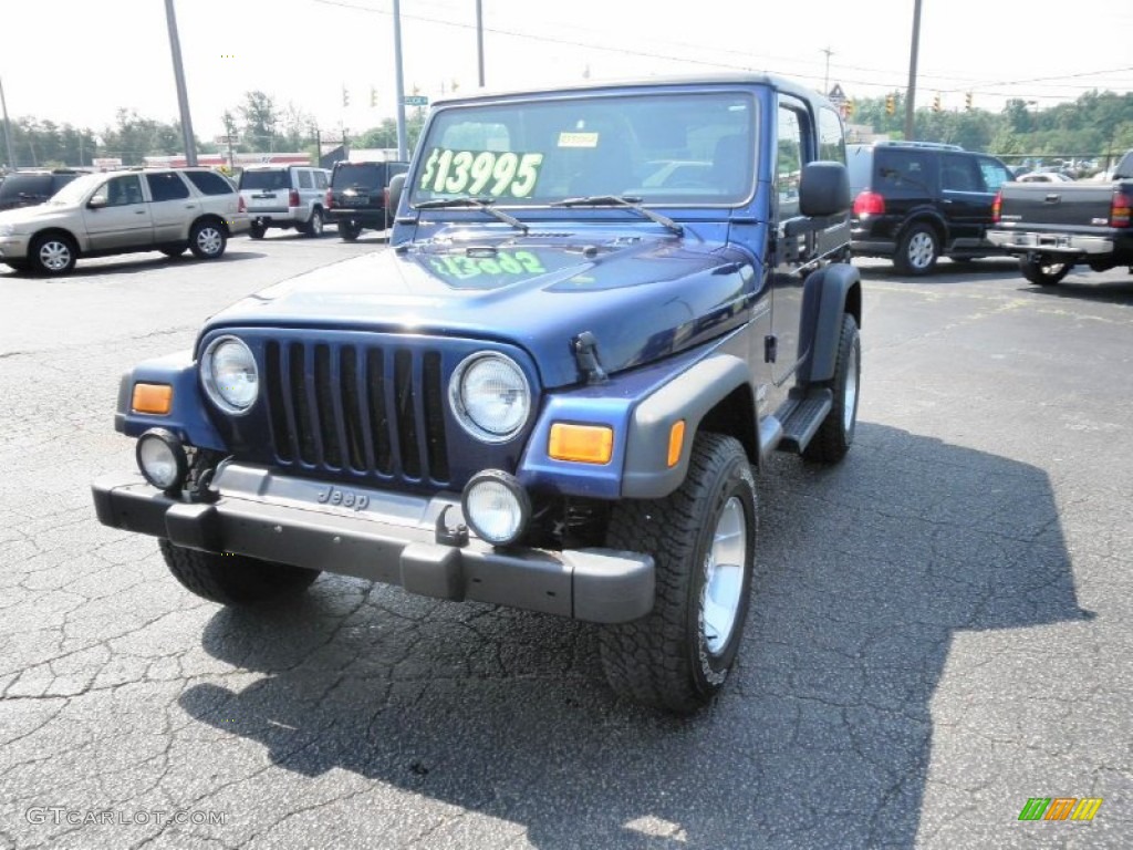 2003 Wrangler Sport 4x4 - Patriot Blue / Dark Slate Gray photo #3