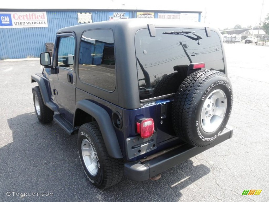 2003 Wrangler Sport 4x4 - Patriot Blue / Dark Slate Gray photo #13