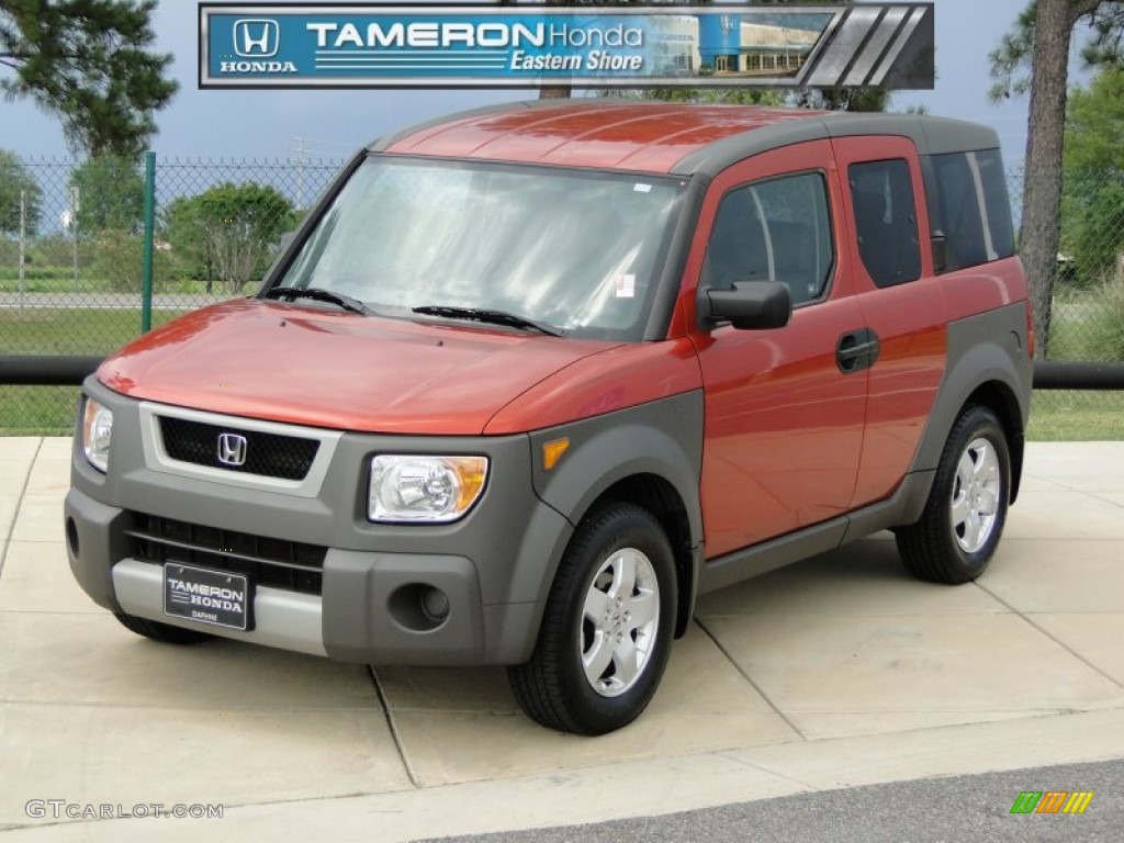 2004 Element EX AWD - Sunset Orange Pearl / Black photo #1