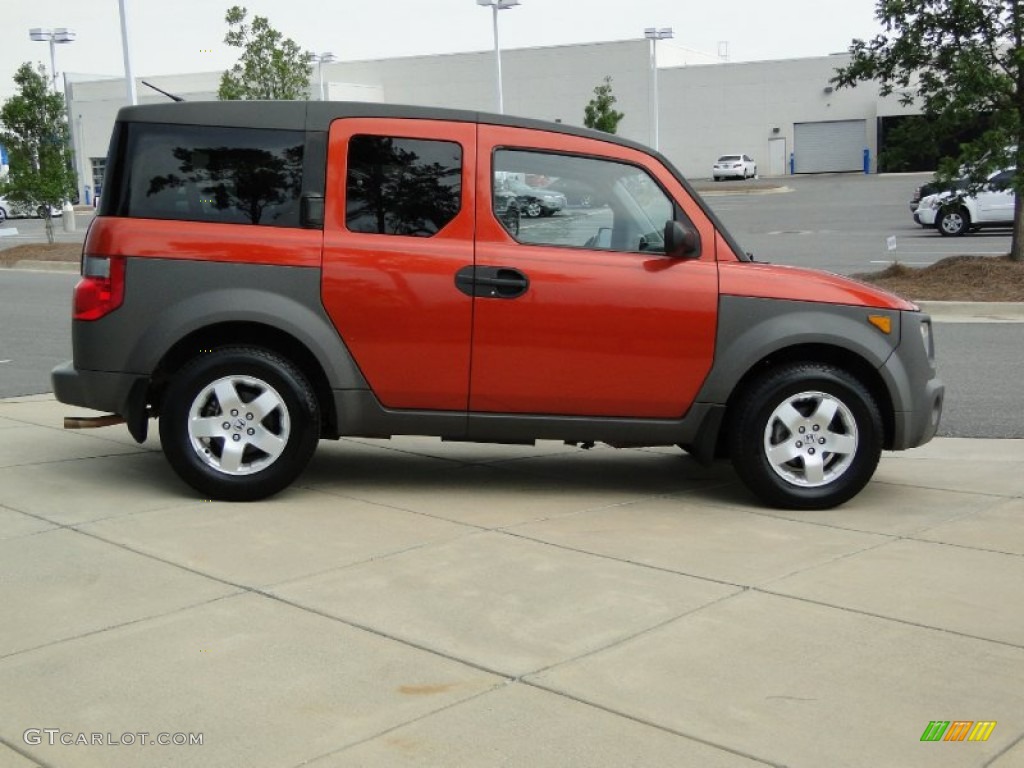 2004 Element EX AWD - Sunset Orange Pearl / Black photo #4