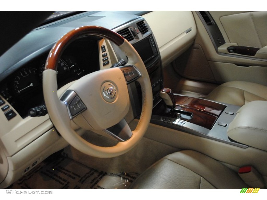 2008 Cadillac XLR Roadster Cashmere/Ebony Steering Wheel Photo #51607726