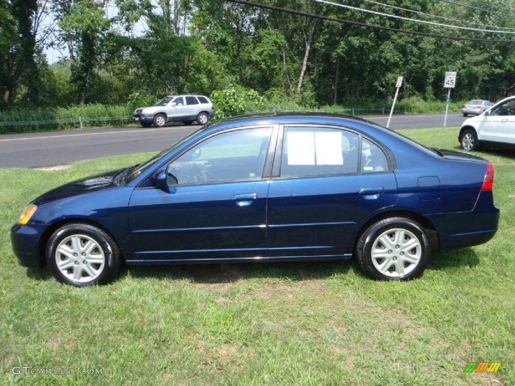 2003 Civic EX Sedan - Eternal Blue Pearl / Gray photo #21