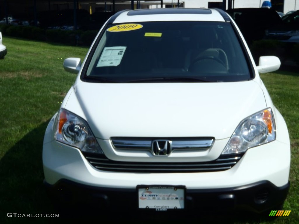 2009 CR-V EX-L 4WD - Taffeta White / Gray photo #3