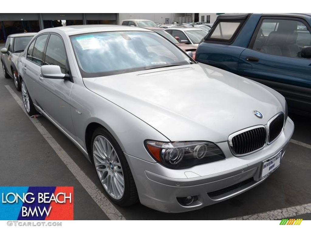 2008 7 Series 750i Sedan - Titanium Silver Metallic / Black photo #1