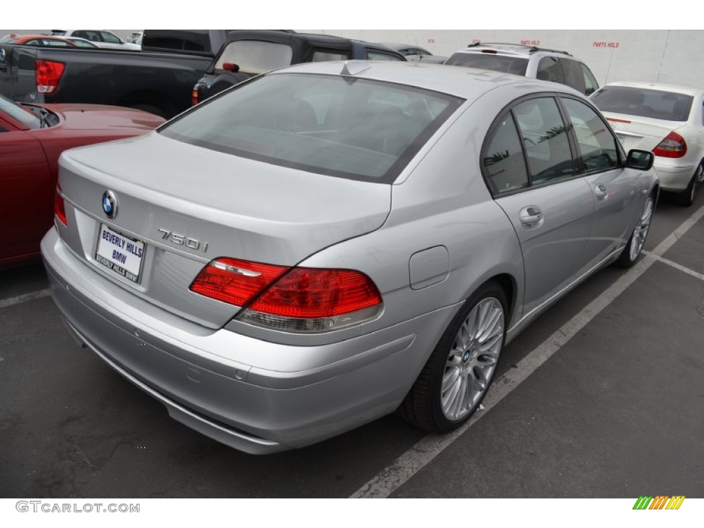 2008 7 Series 750i Sedan - Titanium Silver Metallic / Black photo #3