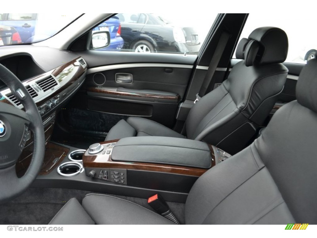 Black Interior 2008 BMW 7 Series 750i Sedan Photo #51610405