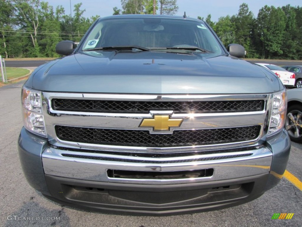 2011 Silverado 1500 LS Crew Cab - Blue Granite Metallic / Dark Titanium photo #2