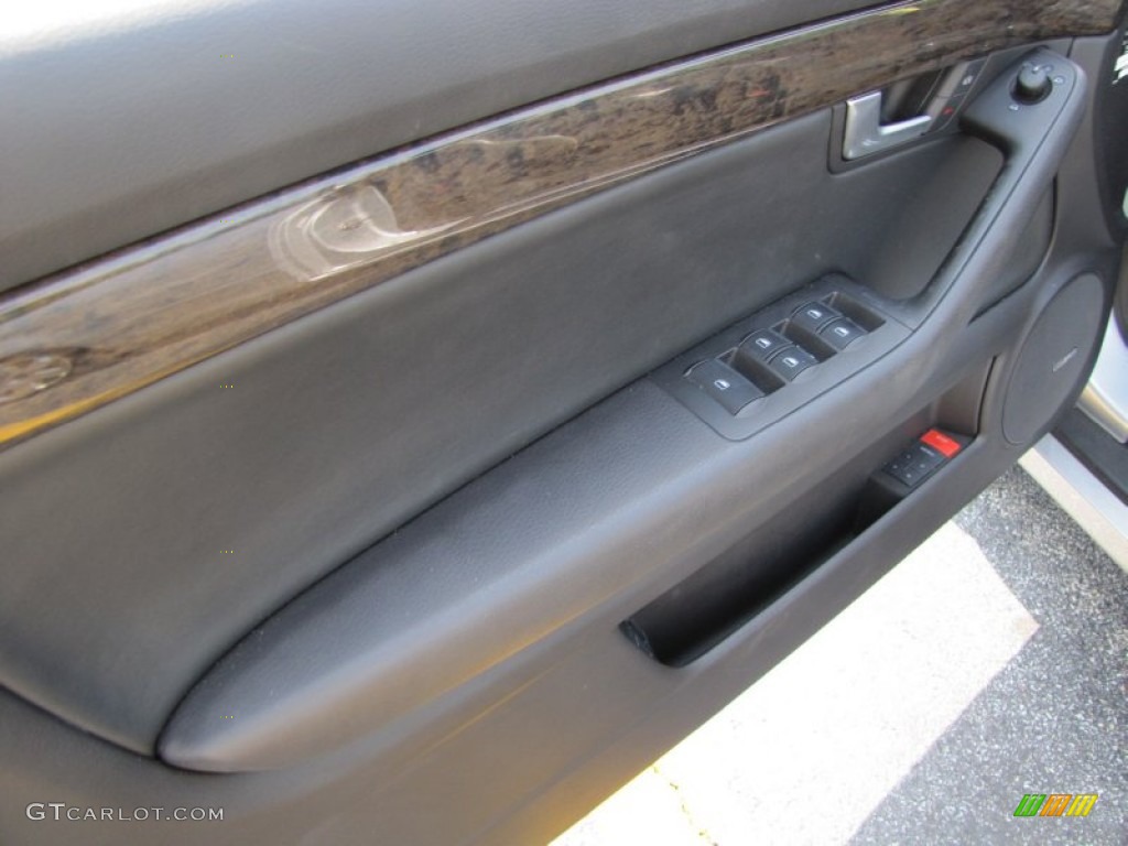 2005 Audi S4 4.2 quattro Cabriolet Ebony Door Panel Photo #51612688