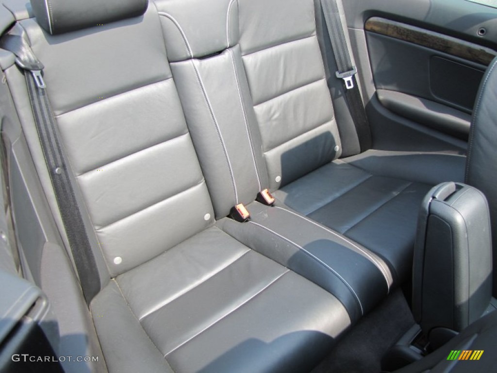 Ebony Interior 2005 Audi S4 4.2 quattro Cabriolet Photo #51612703