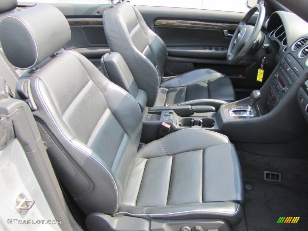 Ebony Interior 2005 Audi S4 4.2 quattro Cabriolet Photo #51612706