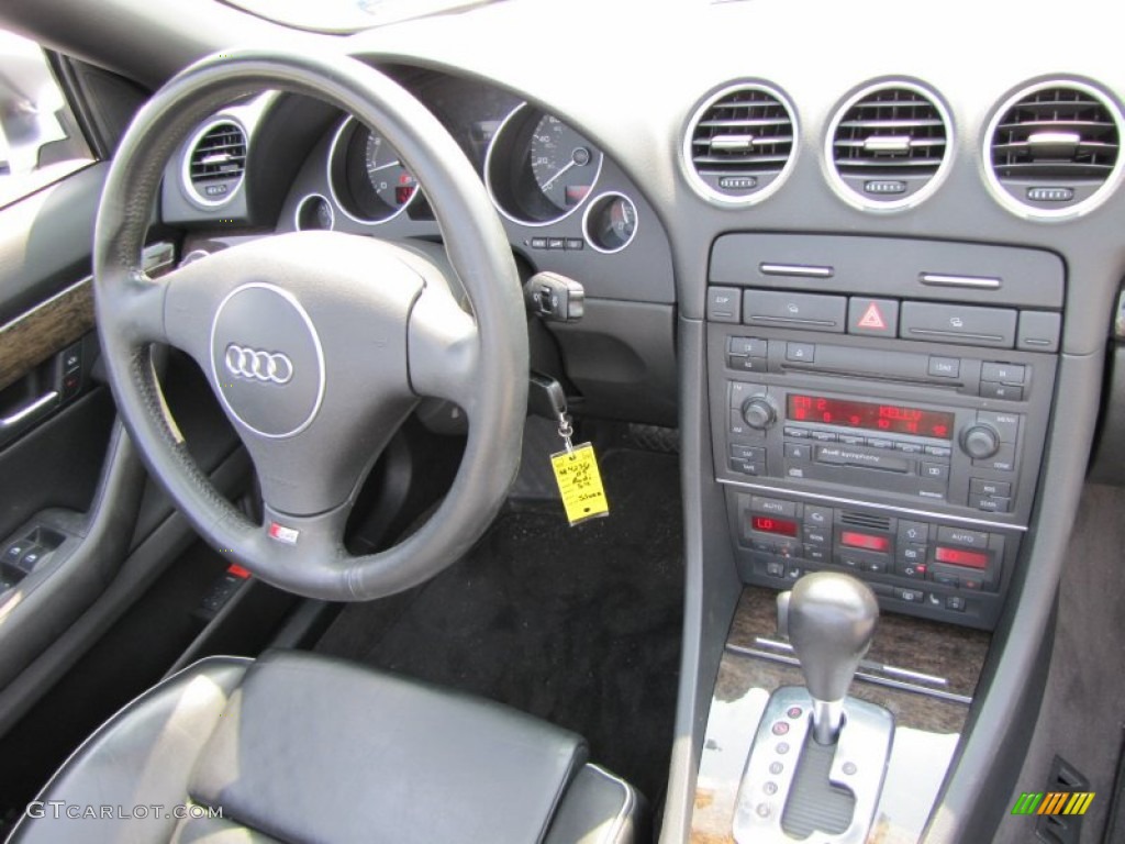2005 Audi S4 4.2 quattro Cabriolet Ebony Dashboard Photo #51612712