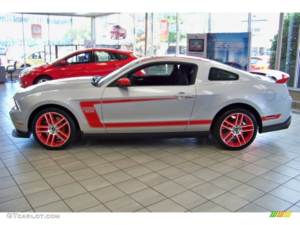 Ingot Silver Metallic/Race Red 2012 Ford Mustang Boss 302 Laguna Seca Exterior Photo #51614362