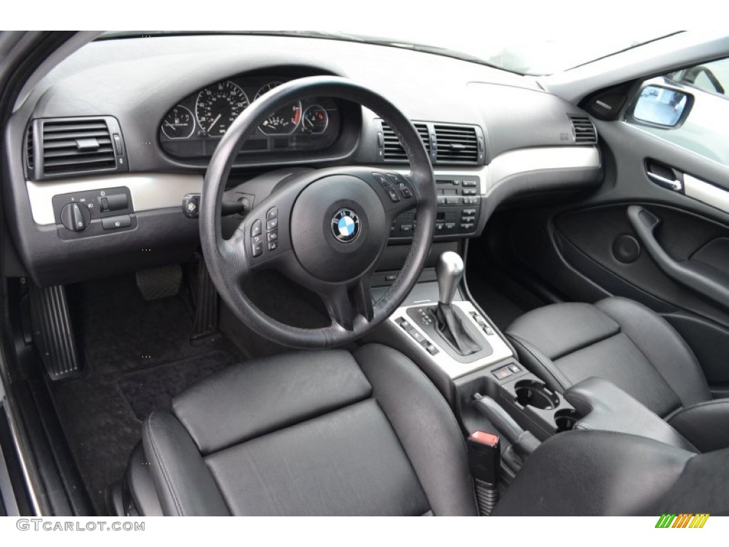2002 3 Series 330i Sedan - Titanium Silver Metallic / Black photo #4