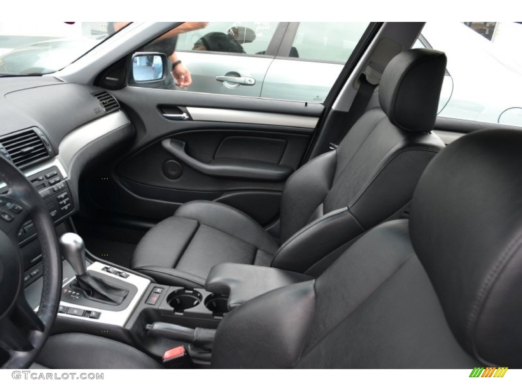 2002 3 Series 330i Sedan - Titanium Silver Metallic / Black photo #5