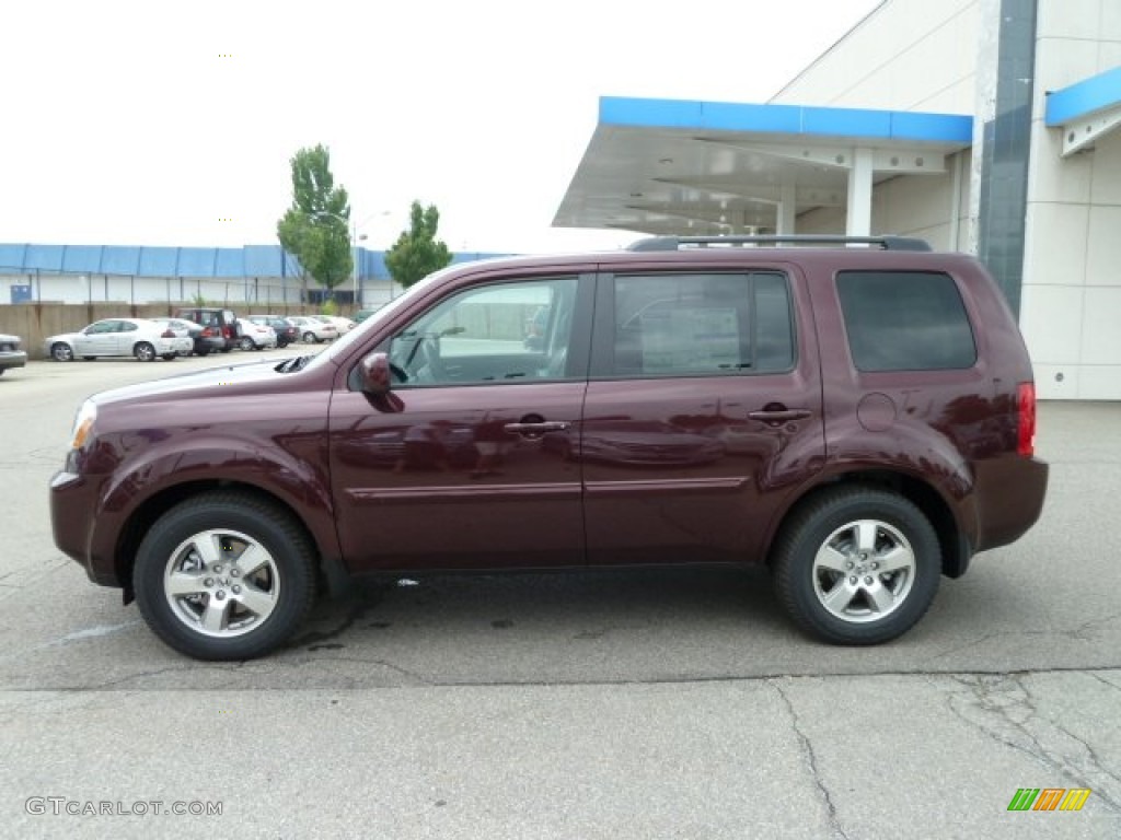 Dark Cherry Pearl 2011 Honda Pilot EX-L 4WD Exterior Photo #51614827