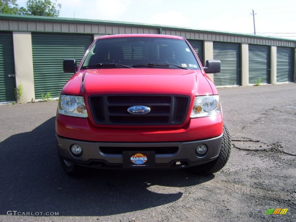2006 F150 XLT SuperCrew 4x4 - Bright Red / Black photo #3