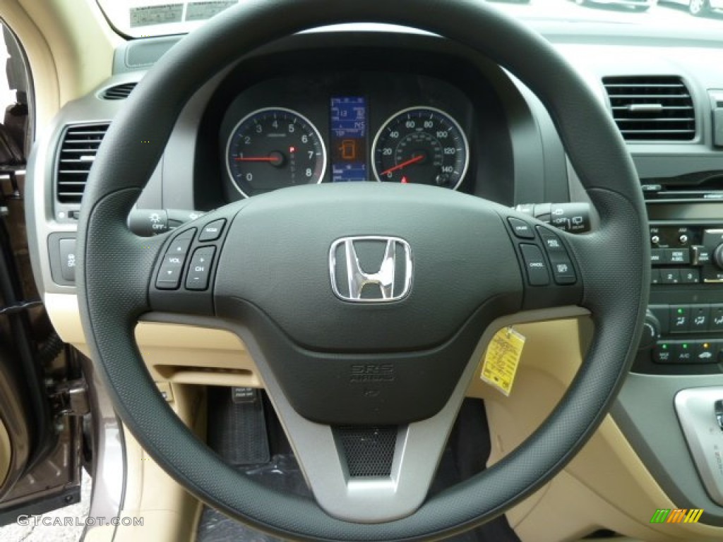 2011 Honda CR-V EX 4WD Ivory Steering Wheel Photo #51615586