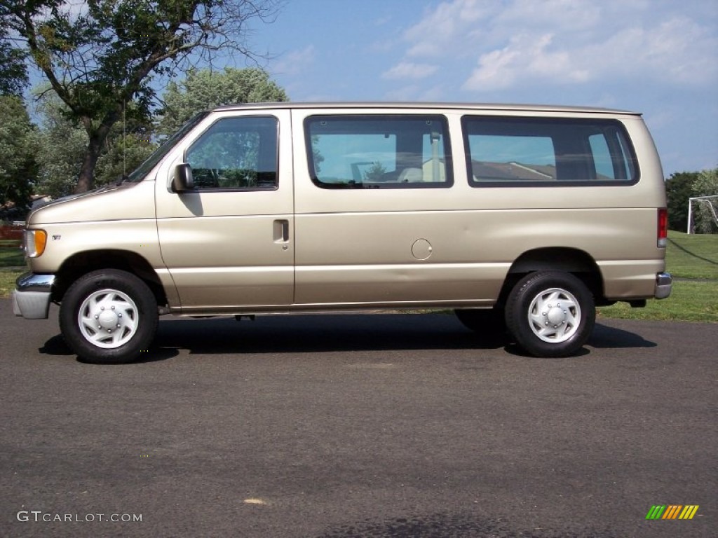 2000 E Series Van E250 Passenger - Harvest Gold Metallic / Medium Parchment photo #13
