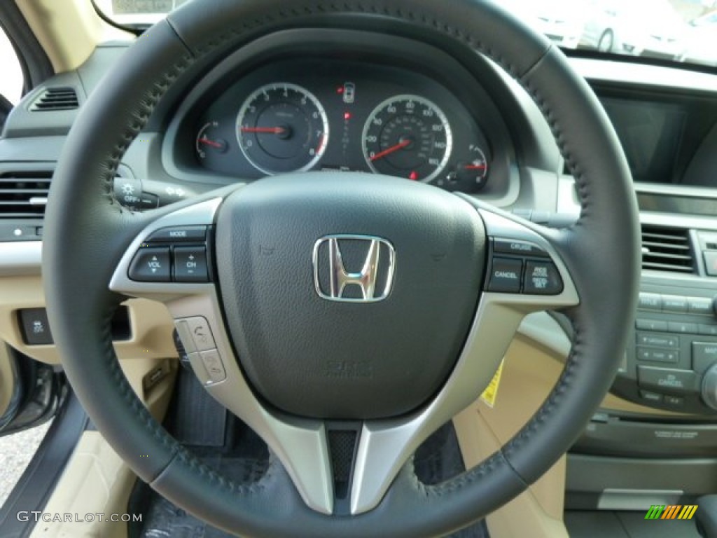 2011 Honda Accord EX-L Coupe Ivory Steering Wheel Photo #51617017