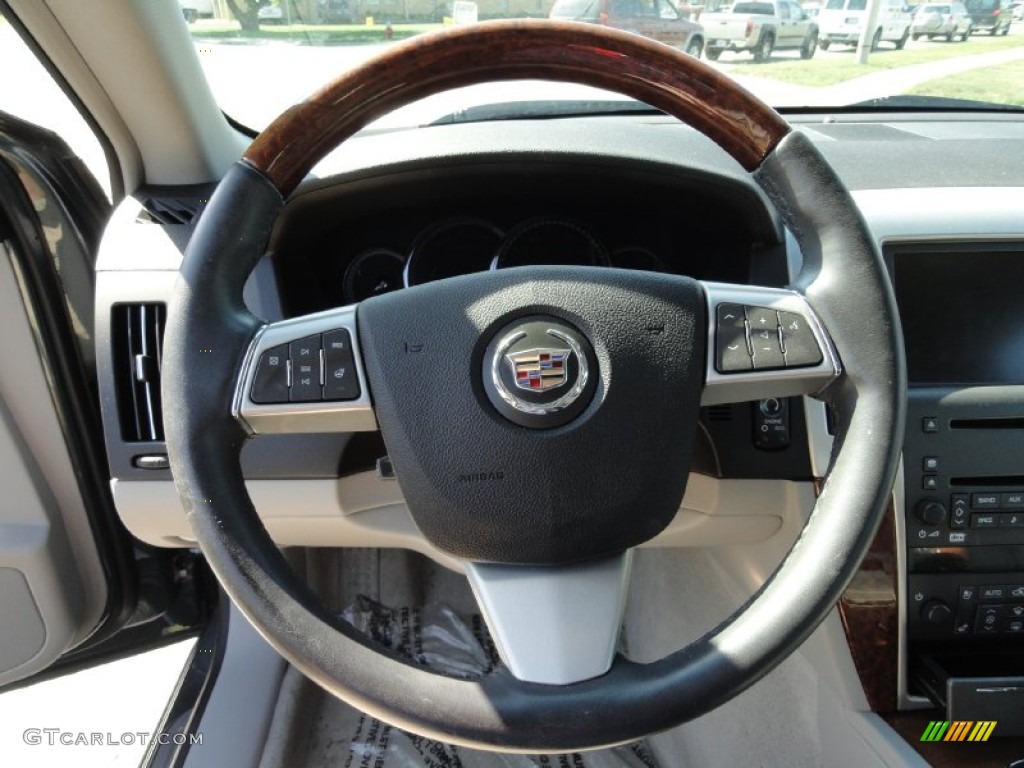 2008 Cadillac STS 4 V6 AWD Light Gray Steering Wheel Photo #51617650