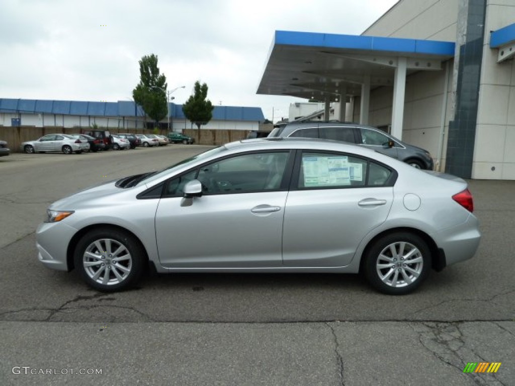 Alabaster Silver Metallic 2012 Honda Civic EX Sedan Exterior Photo #51617668