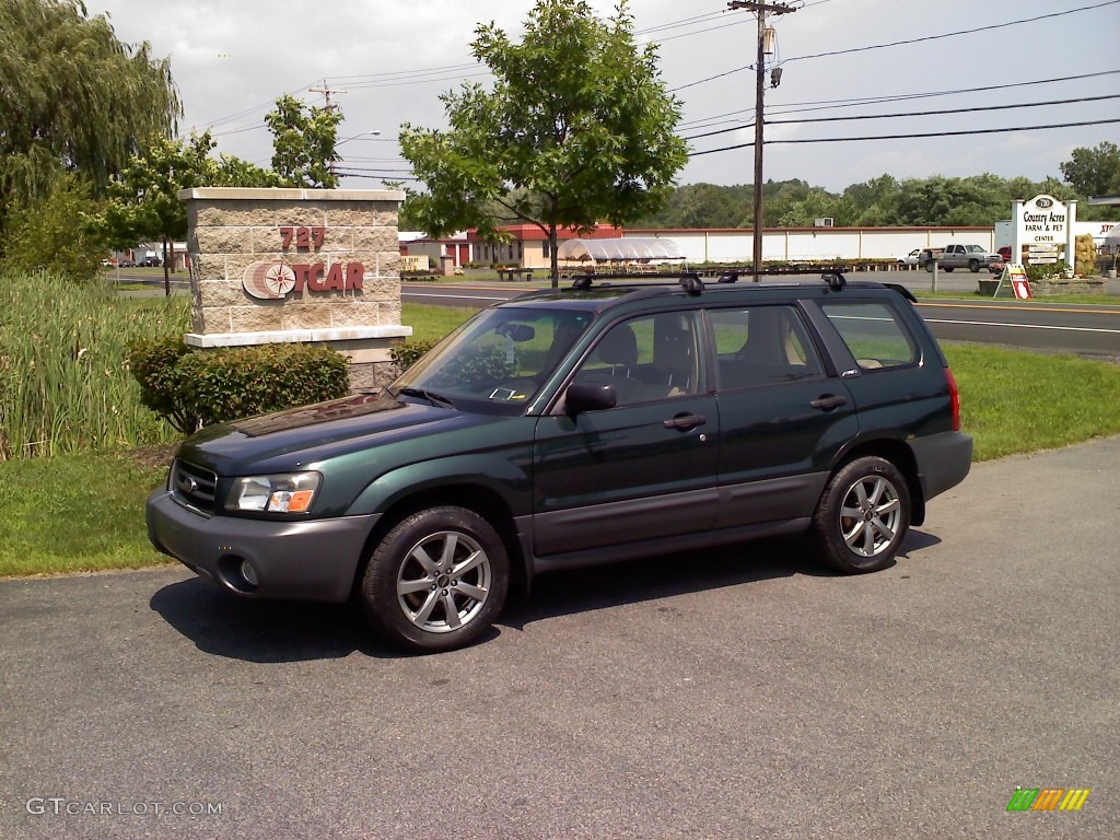 2004 Forester 2.5 X - Woodland Green Pearl / Gray photo #1