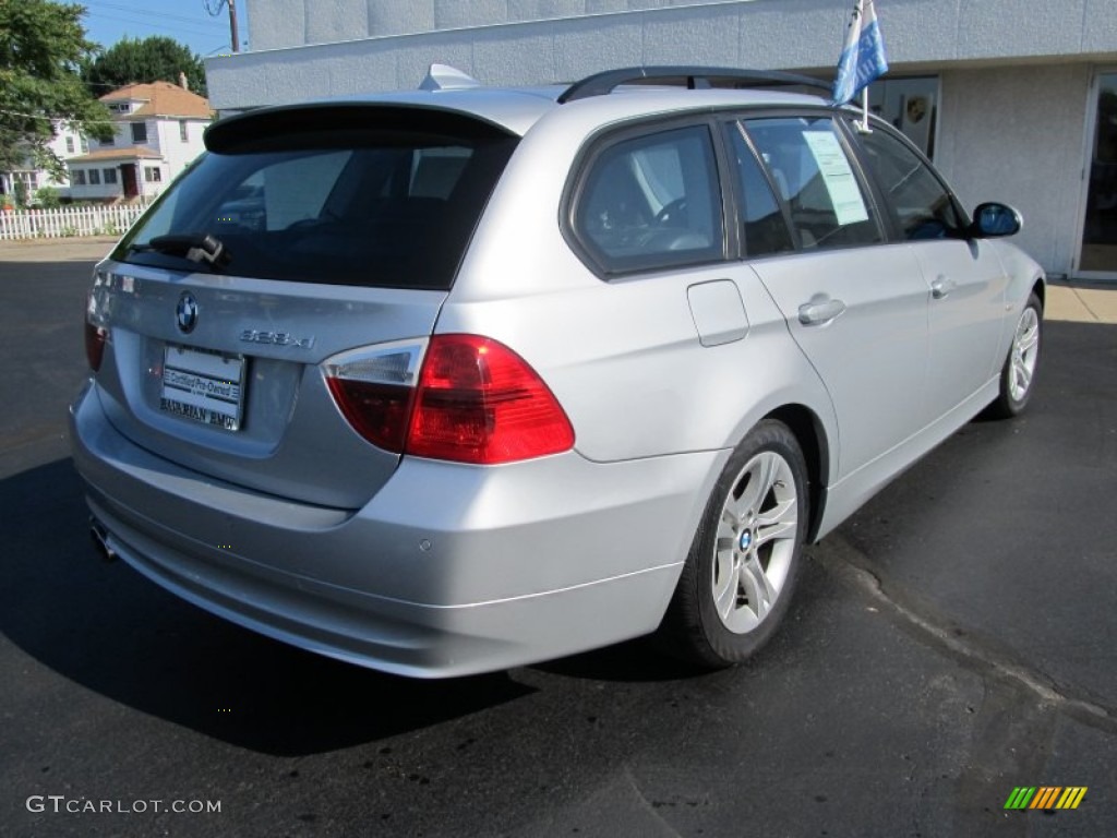 2008 3 Series 328xi Wagon - Titanium Silver Metallic / Black photo #5