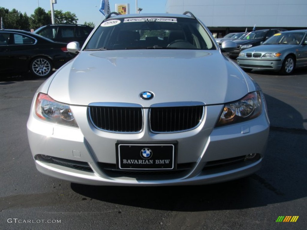 2008 3 Series 328xi Wagon - Titanium Silver Metallic / Black photo #8