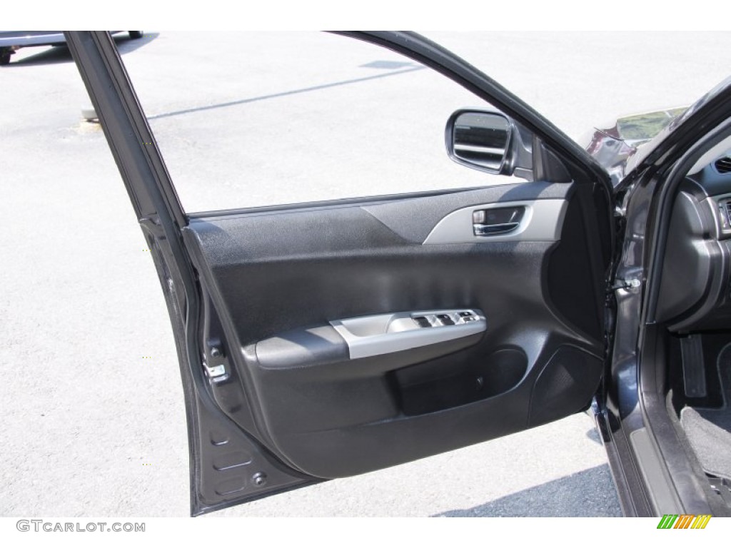 2010 Subaru Impreza 2.5i Sedan Carbon Black Door Panel Photo #51619831