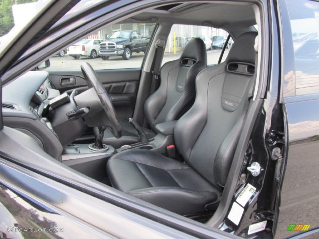 Black Leather Interior 2006 Mitsubishi Lancer Evolution IX Photo #51623842