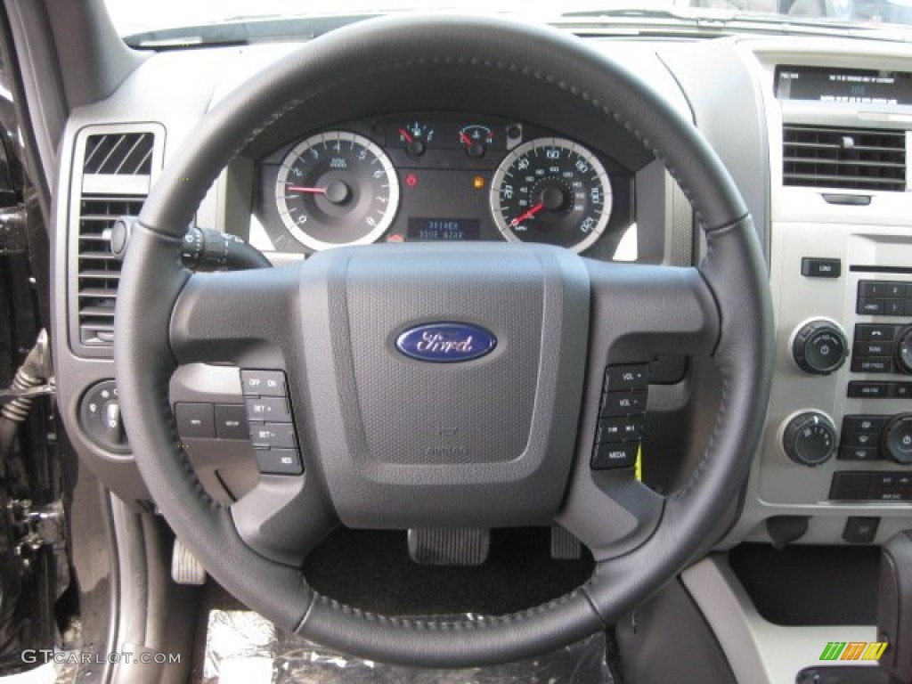 2012 Ford Escape Limited Charcoal Black Steering Wheel Photo #51624652
