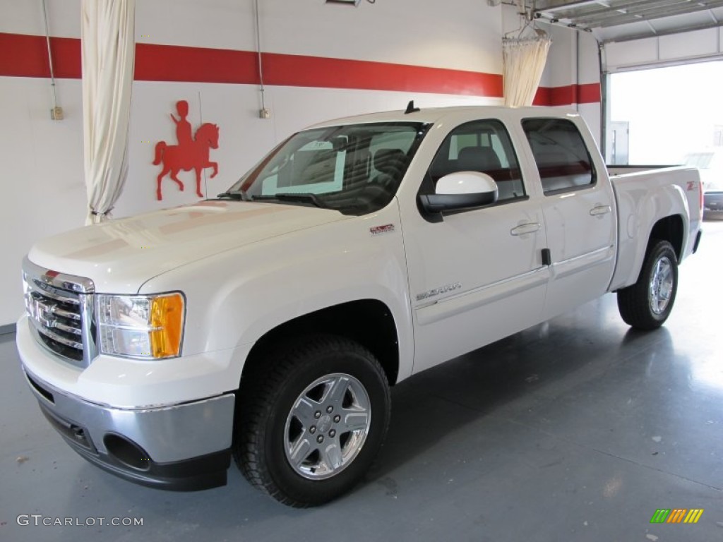 2011 Sierra 1500 SLT Crew Cab 4x4 - Summit White / Light Titanium/Ebony photo #1