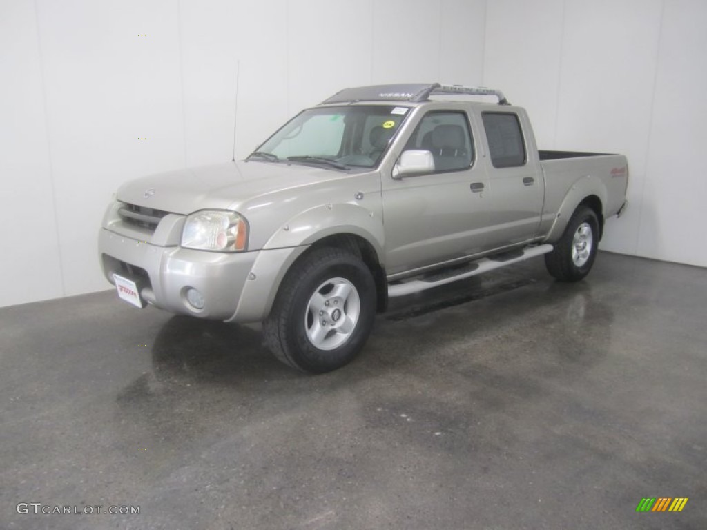 2002 Frontier SE Crew Cab 4x4 - Silver Ice Metallic / Gray photo #1