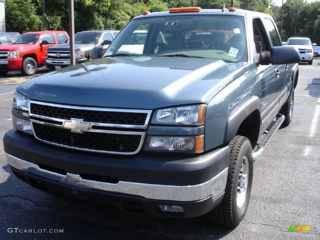 2007 Silverado 2500HD Classic LS Crew Cab 4x4 - Blue Granite Metallic / Dark Charcoal photo #1