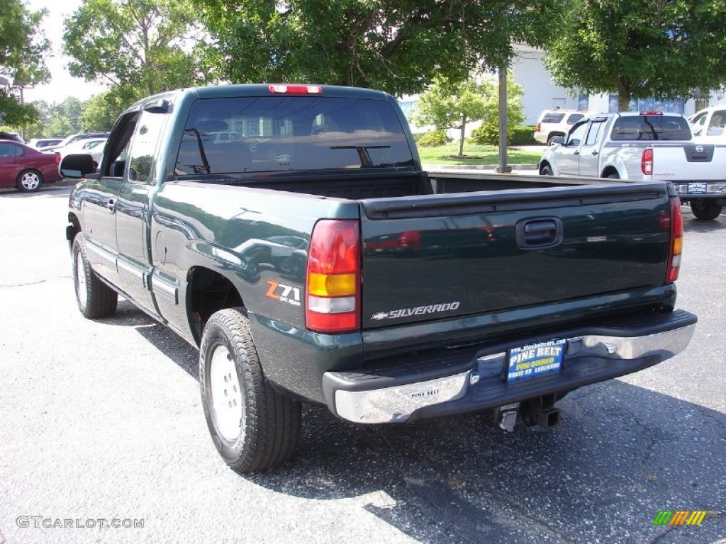 2002 Silverado 1500 LT Extended Cab 4x4 - Forest Green Metallic / Graphite Gray photo #6