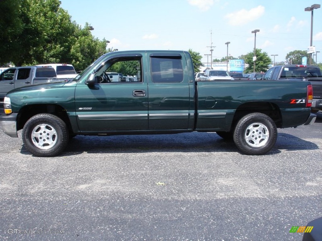 2002 Silverado 1500 LT Extended Cab 4x4 - Forest Green Metallic / Graphite Gray photo #9